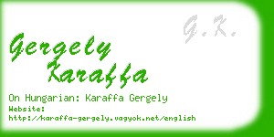 gergely karaffa business card
